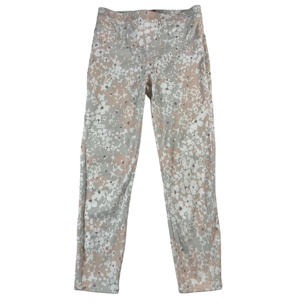 Spanx Ankle Jean-ish Leggings Floral Skinny Pull On Stretch Tummy Control Size S